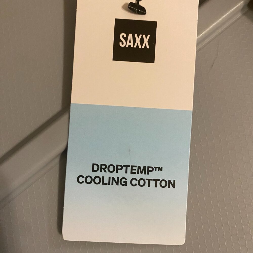 SAXX Men's DropTemp Cooling Cotton Tee Black - Picture 4 of 5